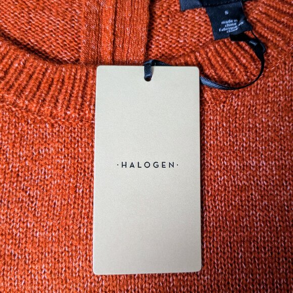 HALOGEN Women's Long Sleeve Crew Neck Knit Sweater  Size S  Burnt Orange NWT - Picture 6 of 8
